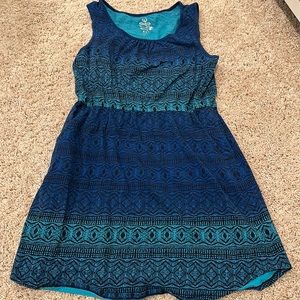 Blue ombré dress with pockets